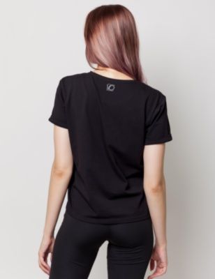 Футболка жіноча базова Vivioji з коротким рукавом літо жін., XL, black 12423bXL фото
