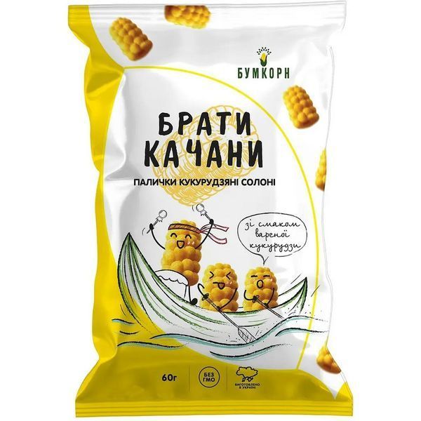 Кукурудзяні палички солоні "Брати качани" варена кукурудза 60г 29G3 фото