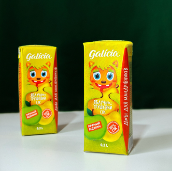 Сік яблучно-грушевий GALICIA 0,2л 47Y3 фото