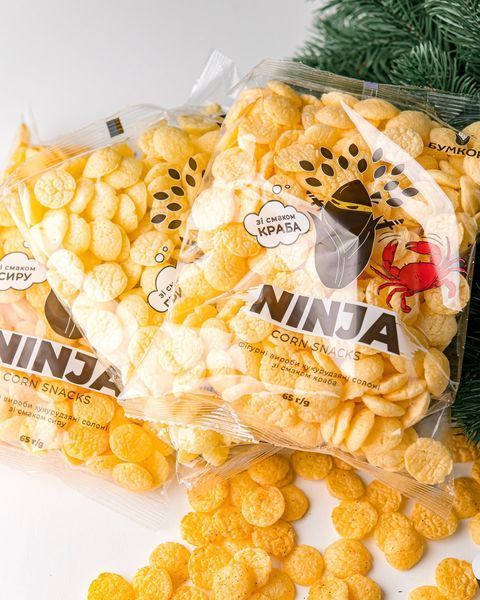 Кукурудзяні палички солоні Ninja гриби 65г 23V3 фото